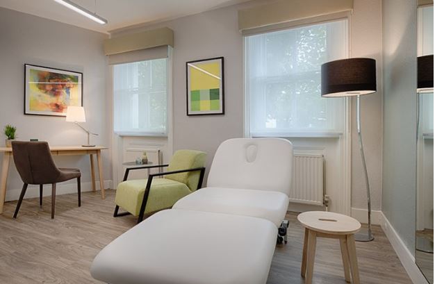 Massage therapy room