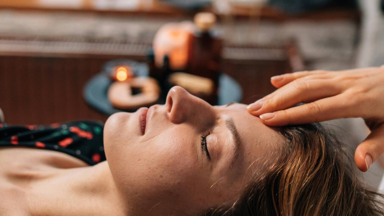 Forehead gentle stroke