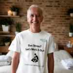 Therapist standing in front of his massage couch