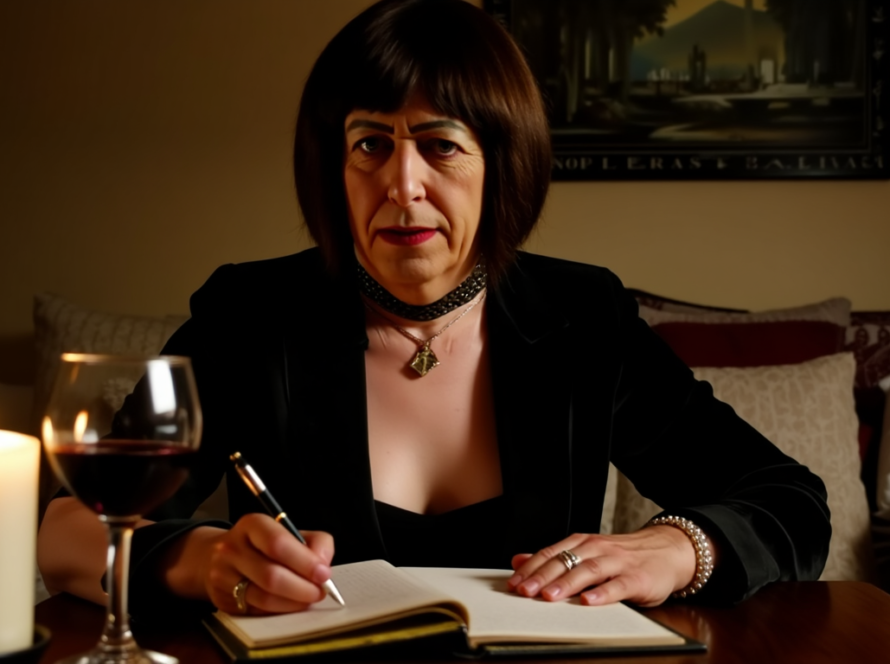 Harmony at her desk
